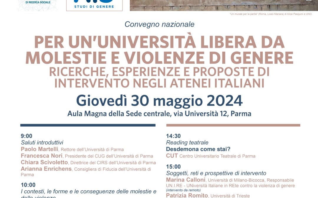 “PER UN’UNIVERSITÀ LIBERA DA MOLESTIE E VIOLENZE DI GENERE. Ricerche, esperienze e proposte di intervento negli atenei italiani”