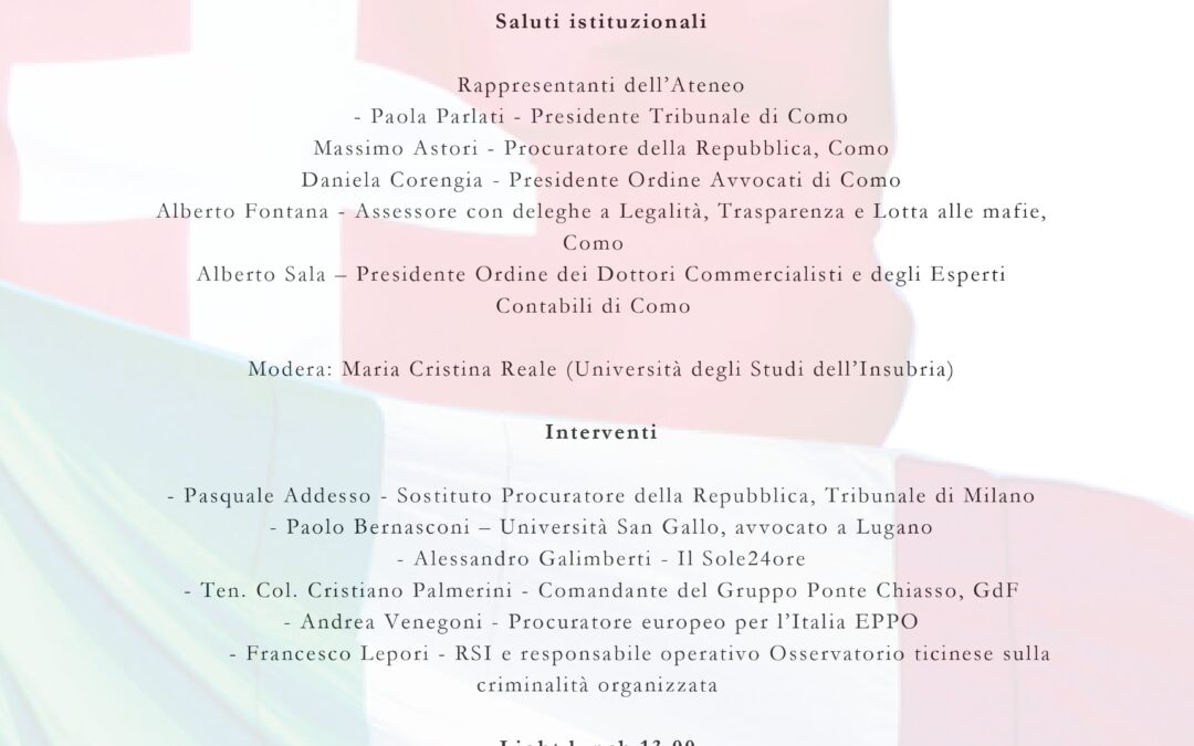 La criminalità economica italo-svizzera. Diffusione e contrasto