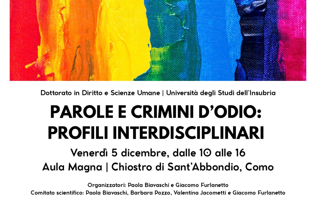 Parole e crimini d’odio: profili interdisciplinari